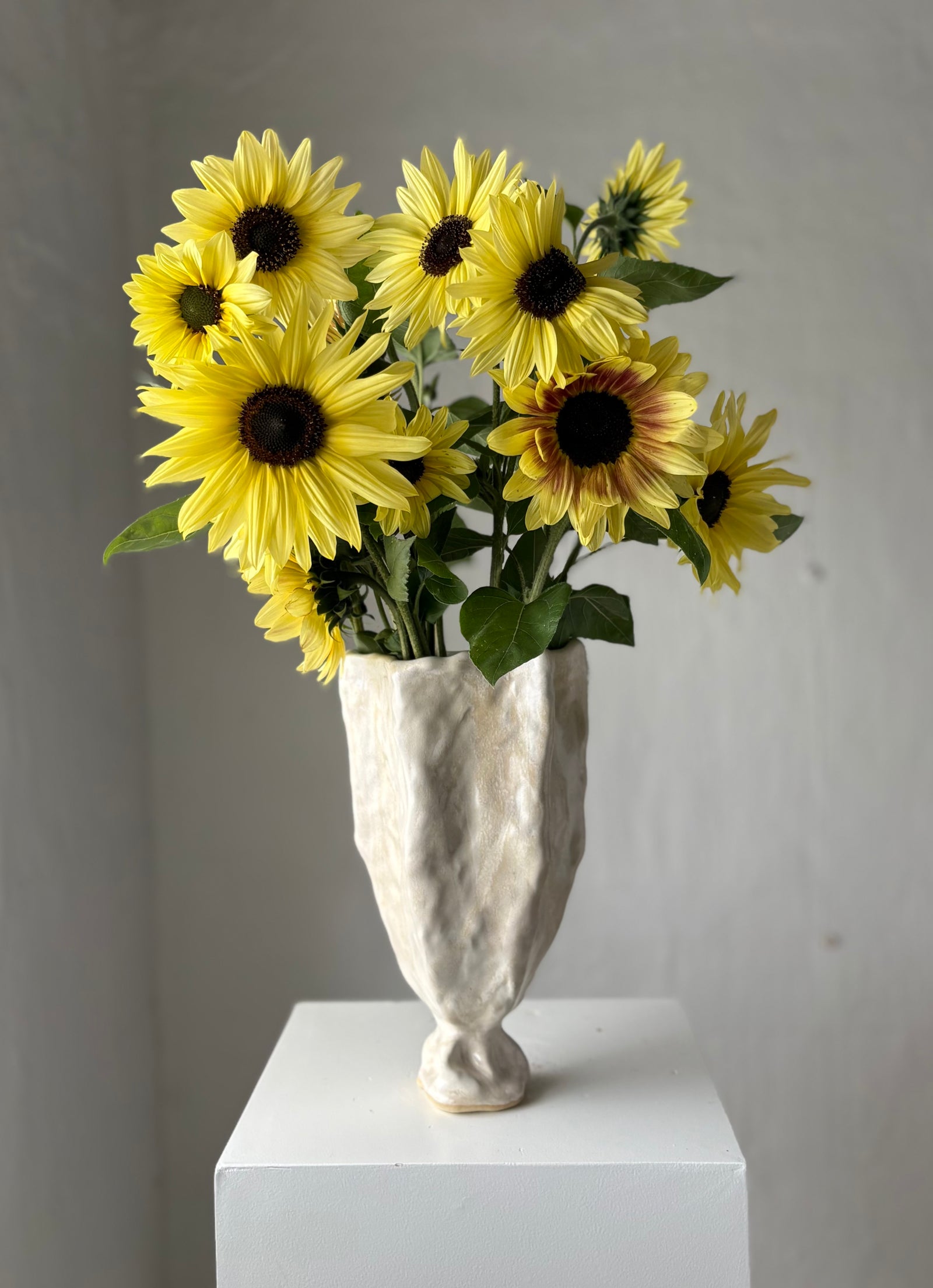 BLOMST VASE BEIGE - MELLEM