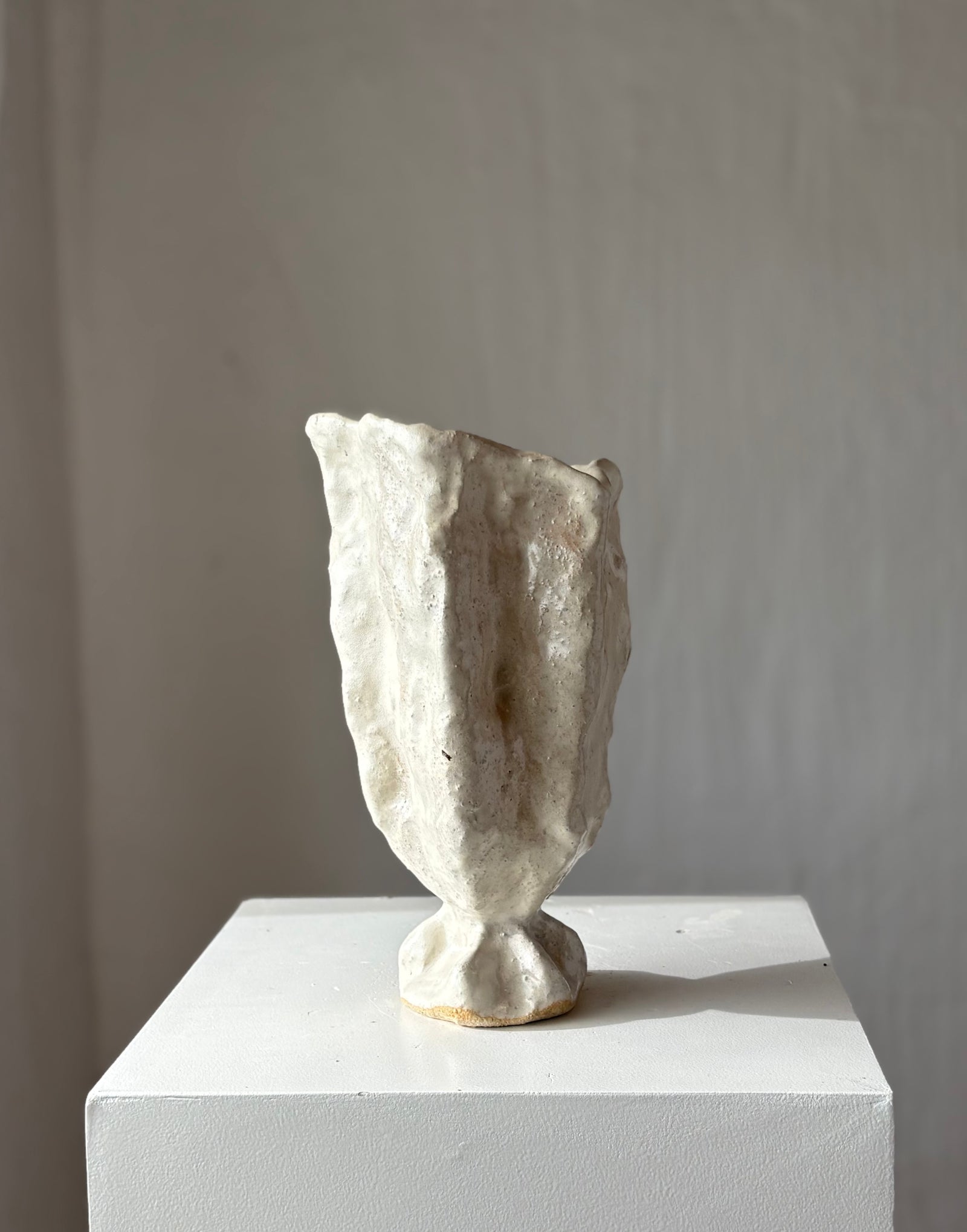 BLOMST VASE BEIGE GROV - LILLE